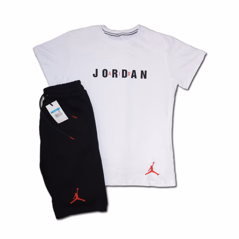 Jordan Bijela Majica Crni Šorc