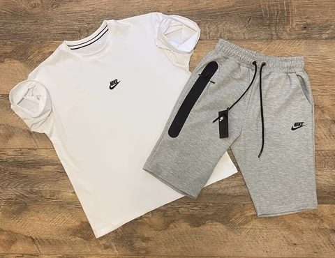 Nike Bijela Majica Sivi Šorc