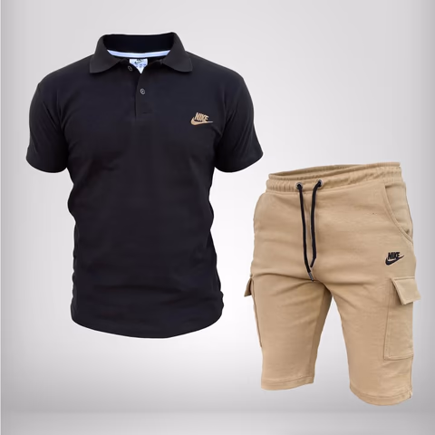 Nike Crna Majica Bež Šorc