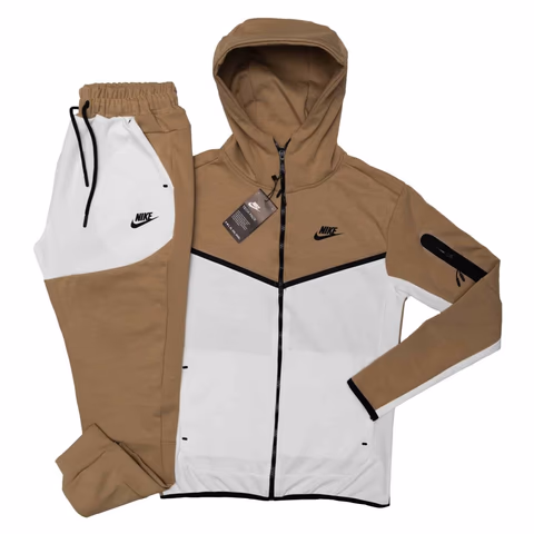 Nike Kafenasto Bijela Tech Fleece Trenerka (Sa Gumom)